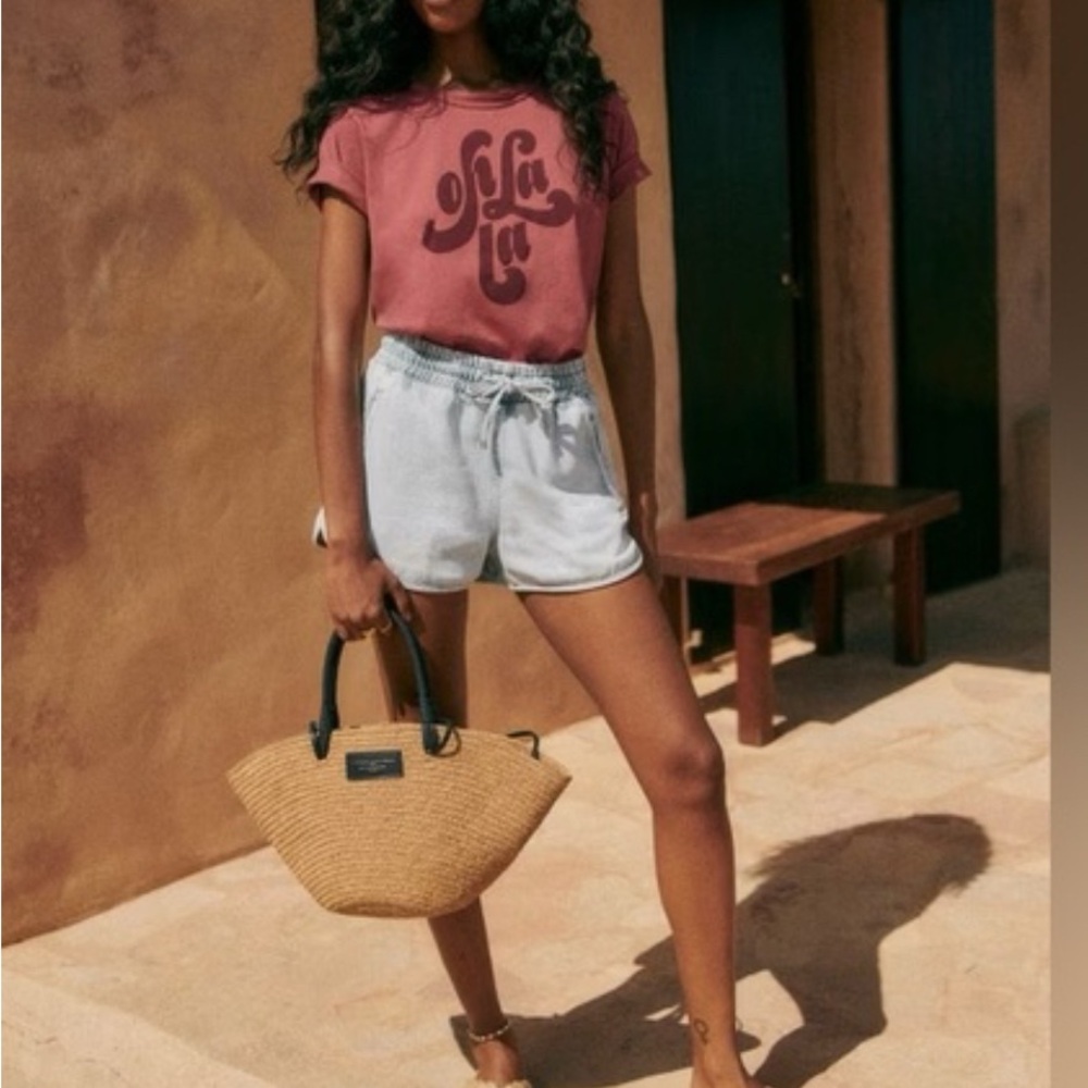 Sezane Oh la la cotton tee S - Picture 7 of 7